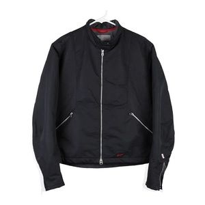 Nike Front Zip Insulated Motocycle Jacket Cropped Black Medium